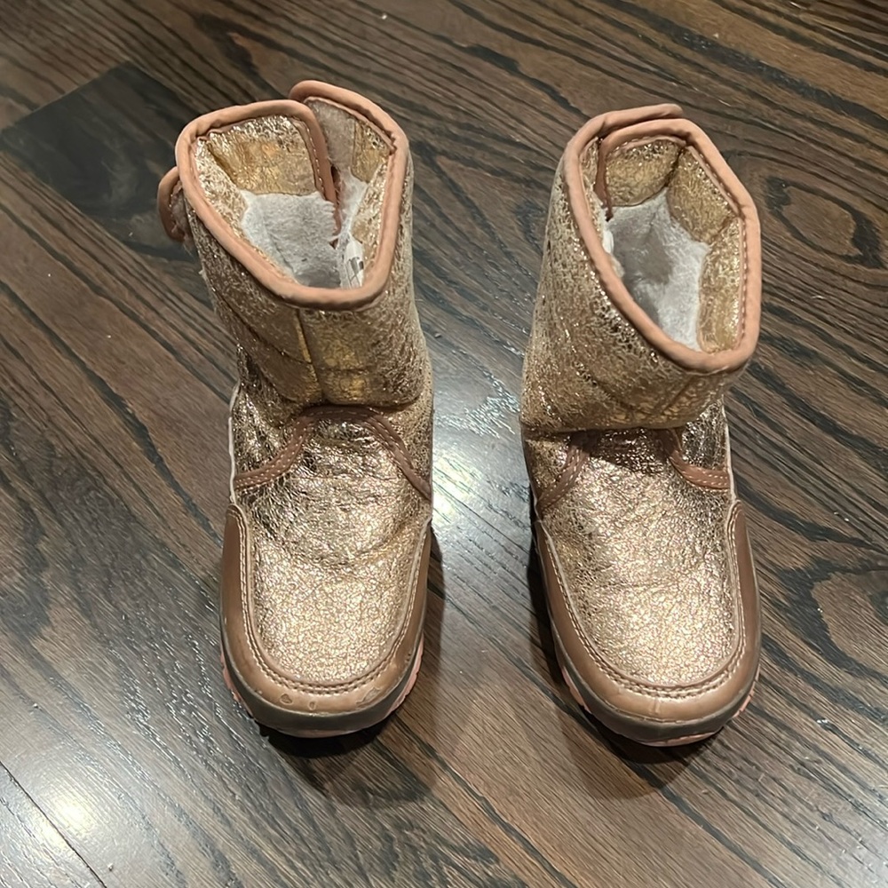 Girls, gold and pink boots size 11 children